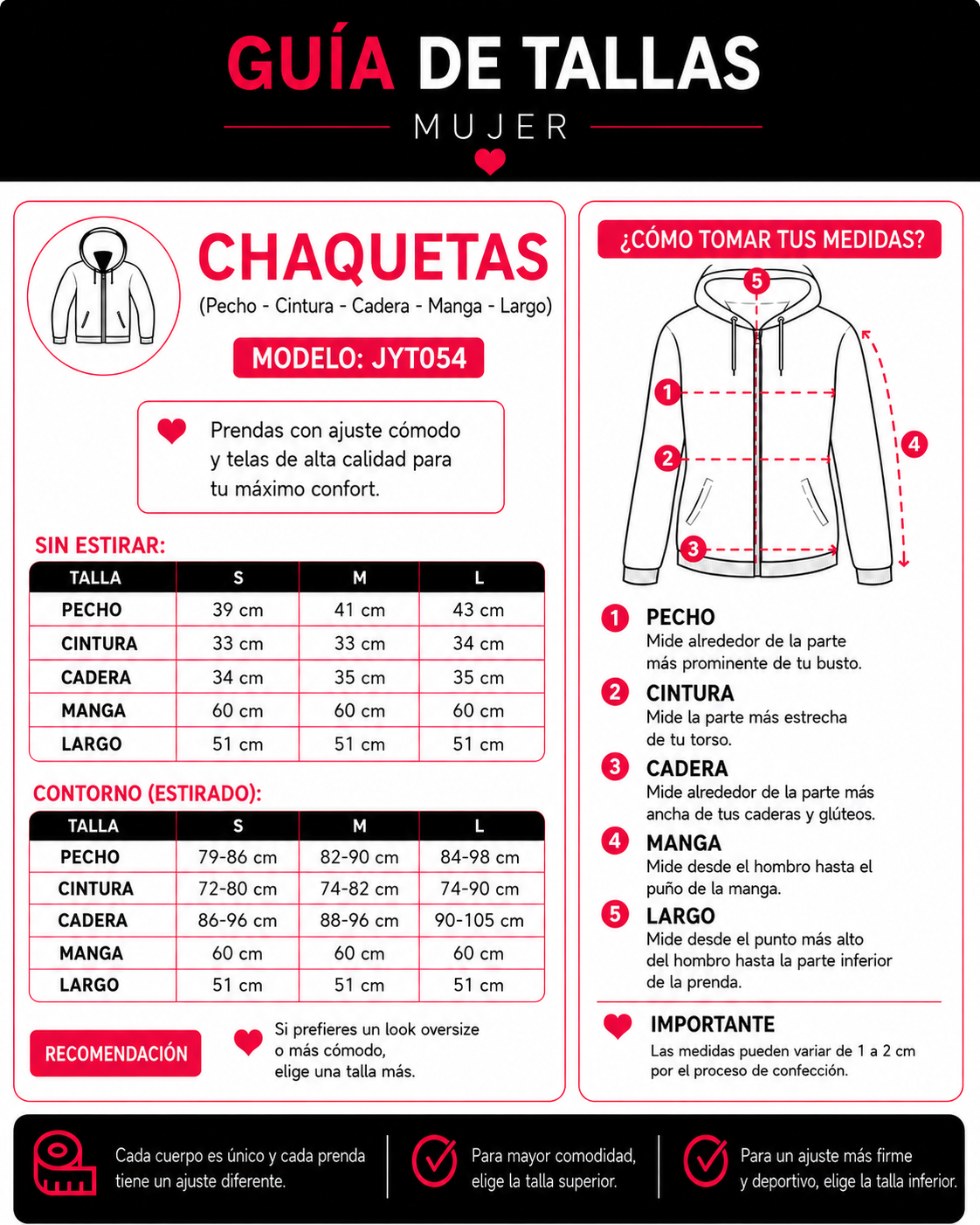 PACK 18 UN - Chaqueta deportiva - JYT054